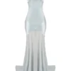 Suknia Wieczorowa sięgająca do podłogi z szyfonu w kolorze pistacjowym marki Vittoria Suknia Wieczorowa sięgająca do podłogi z szyfonu w kolorze pistacjowym marki Vittoria