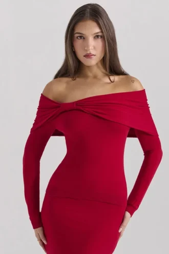 Swetry Amaryllis Holly Red z mieszanki kaszmiru