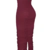 Szafirowa sukienka maxi w kolorze wina Szafirowa sukienka maxi w kolorze wina