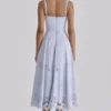 Tatiana Bluebell Lace + Cotton Broderie Anglais Sukienka Letnia Midi Tatiana Bluebell Lace + Cotton Broderie Anglais Sukienka Letnia Midi