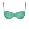 Top bikini Cassis z marszczeniami w kolorze eukaliptusowym Top bikini Cassis z marszczeniami w kolorze eukaliptusowym
