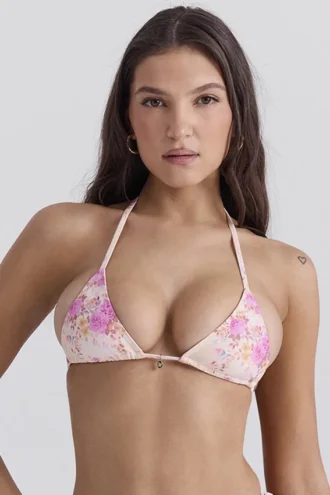 Top bikini w kwiatowy wzór Caribe