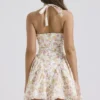 Valentia – bawełniana mini sukienka z nadrukiem w kolorze kości słoniowej Valentia – bawełniana mini sukienka z nadrukiem w kolorze kości słoniowej